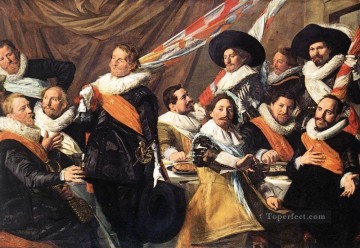 Banquete de los oficiales de la Compañía de la Guardia Cívica de St George 1 retrato Siglo de Oro holandés Frans Hals Pinturas al óleo